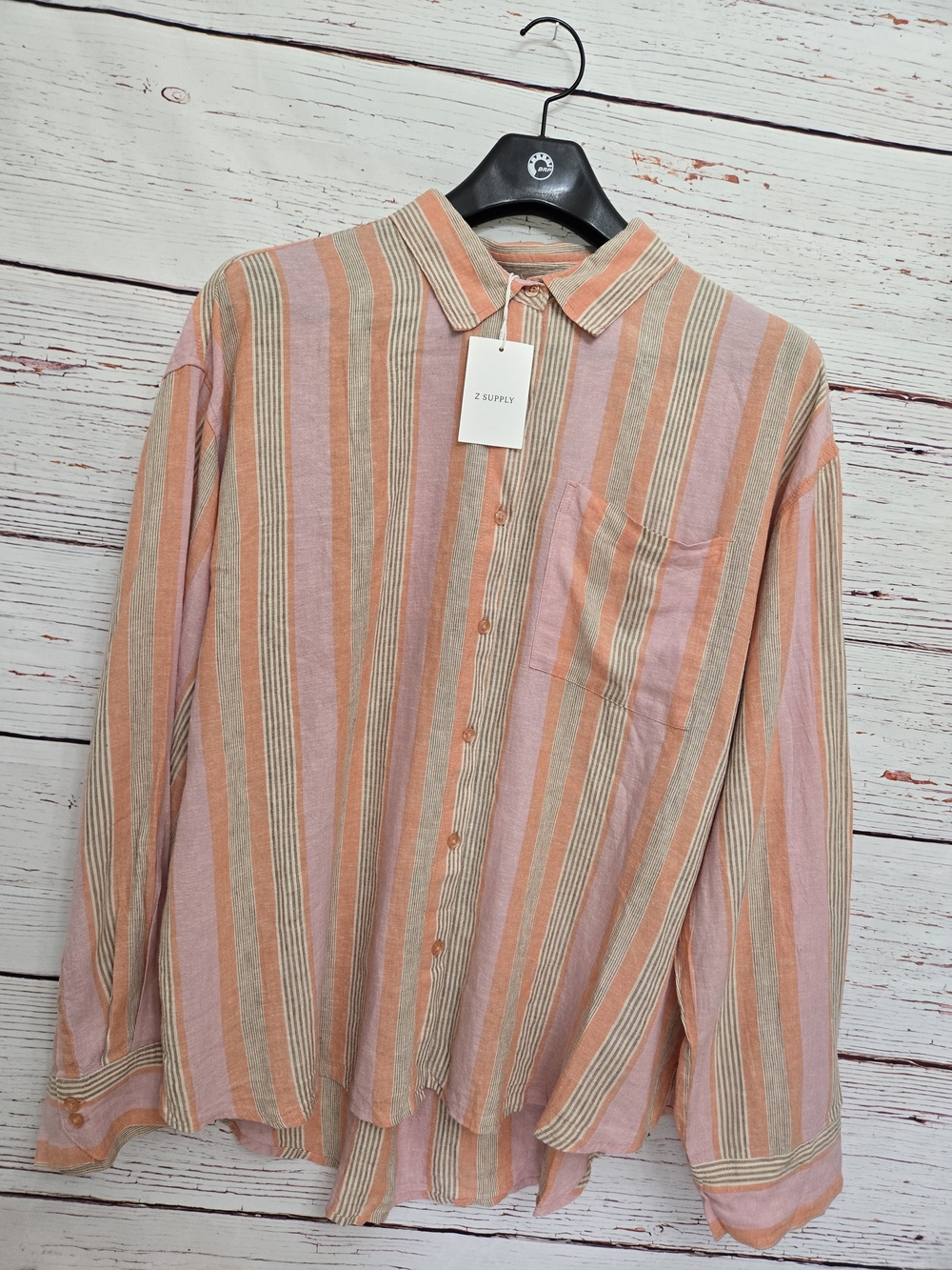 Z Supply Tiger Lily Perfect Button Up Shirt XL NWT